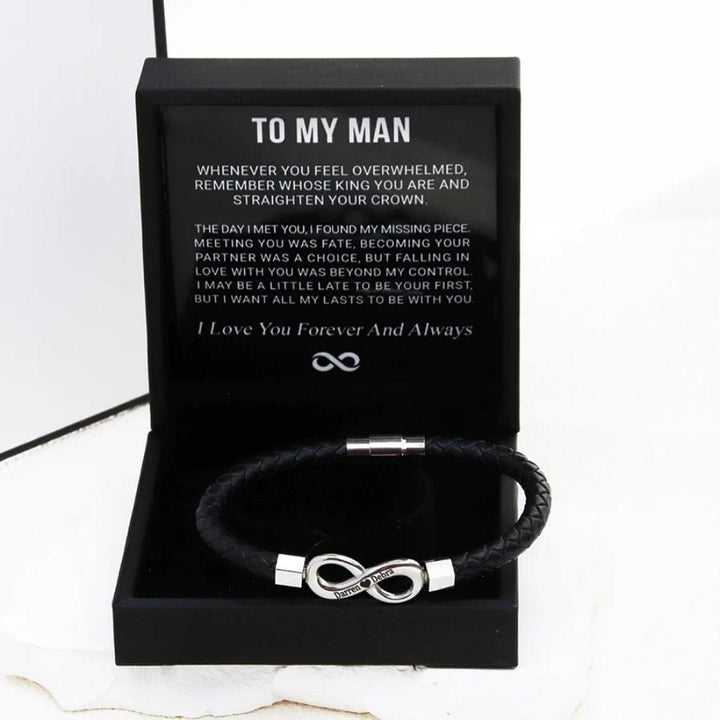 Bracelet Amour Homme Argent avec Boite