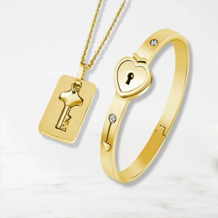 Bracelet Collier Couple Bracelet Couple Quai Des Amours Or
