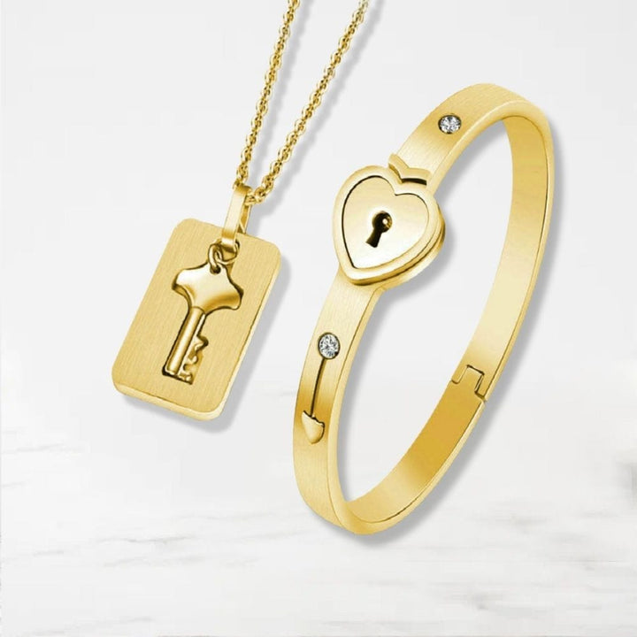 Bracelet Collier Couple Or