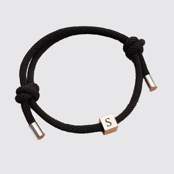 Bracelet Couple à Cordon A / Noir / Adjustable