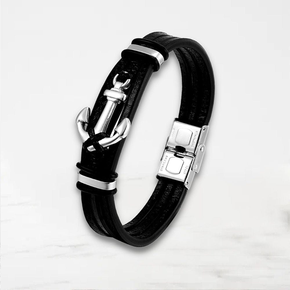Bracelet Couple Ancre Argent / 19cm