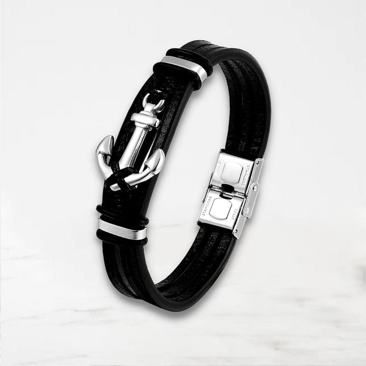Bracelet Couple Ancre Argent / 19cm