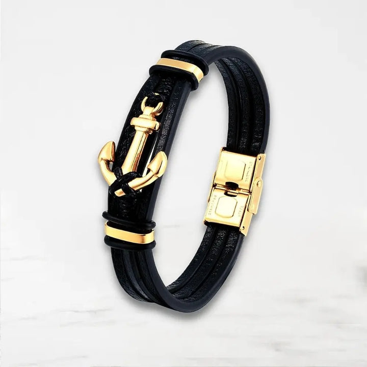 Bracelet Couple Ancre Bracelet Couple Quai Des Amours Or 19cm