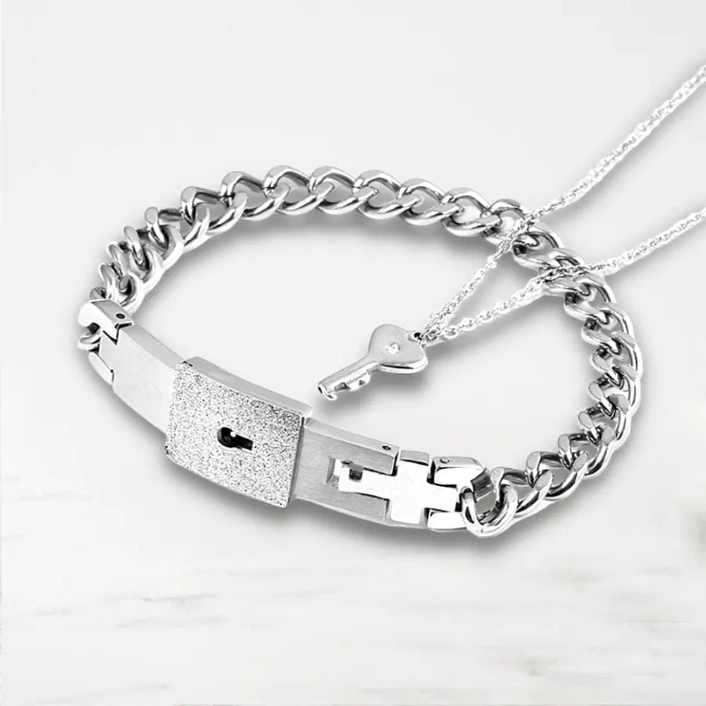 Bracelet Couple Avec Clé Bracelet Couple Quai Des Amours Argent