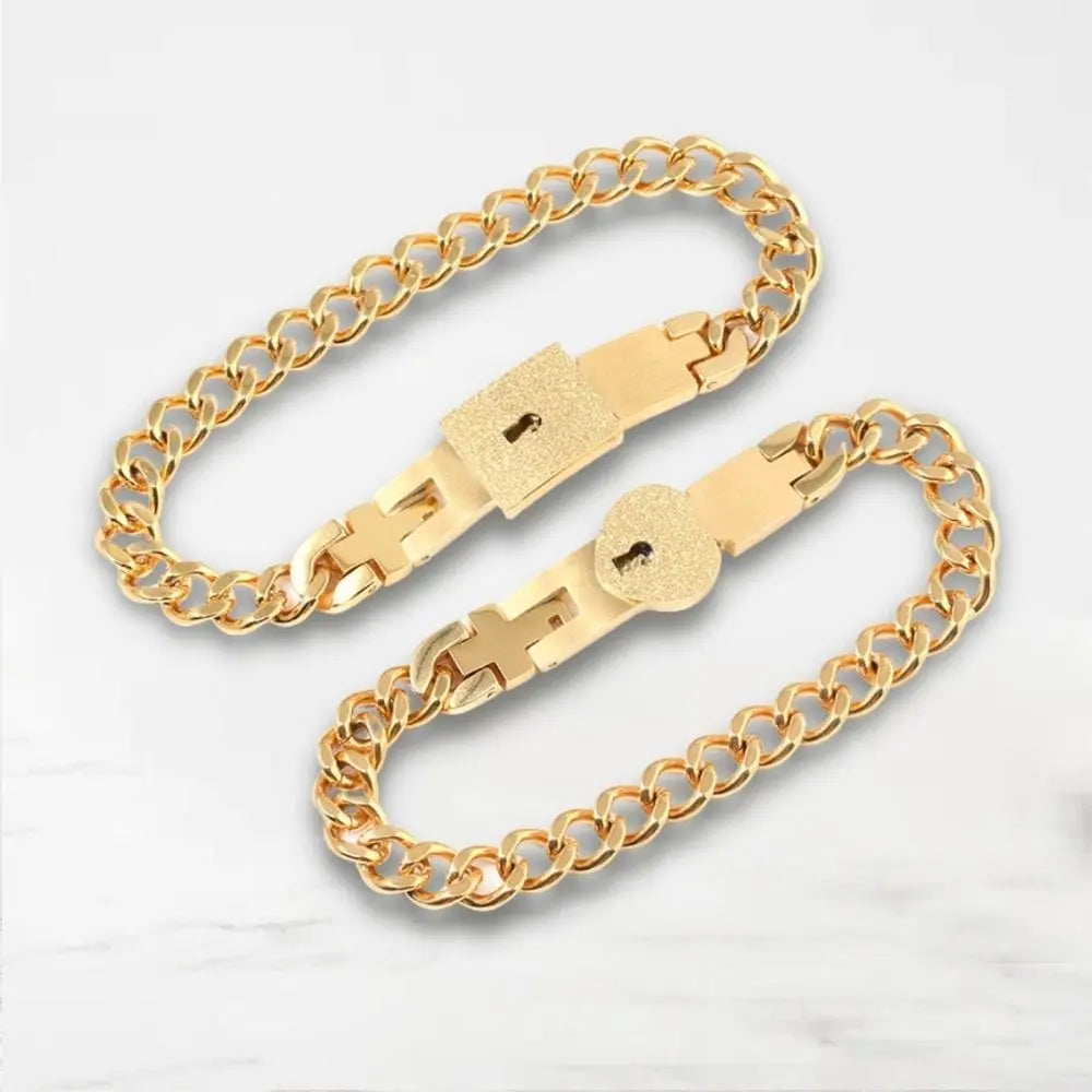 Bracelet Couple Cadenas Bracelet Couple Quai Des Amours Or