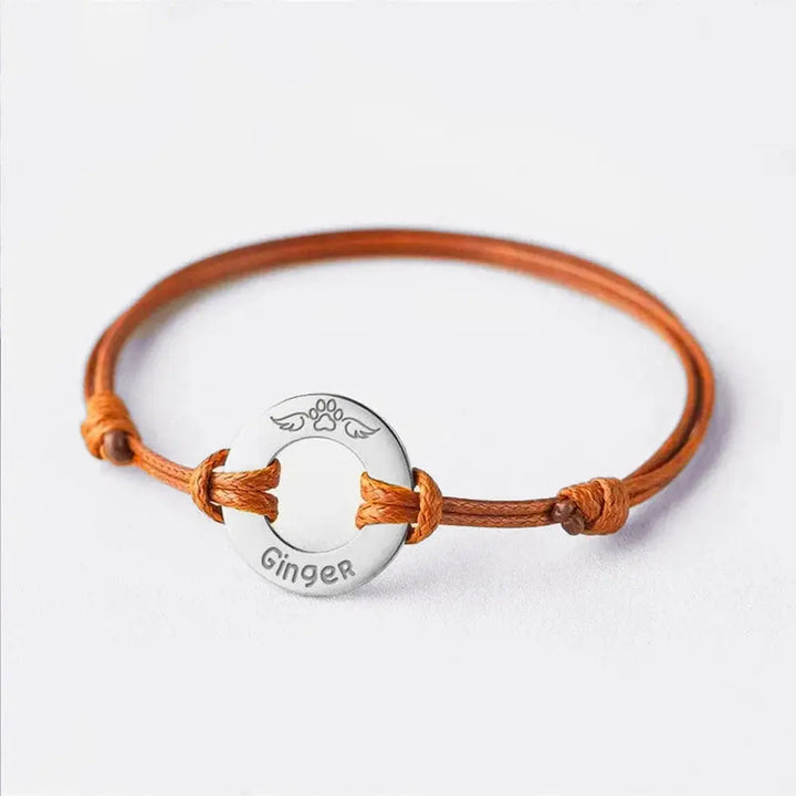 Bracelet Couple Cuir Personnalisable Argent / Gris