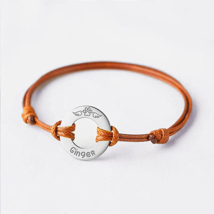 Bracelet Couple Cuir Personnalisable Argent / Gris