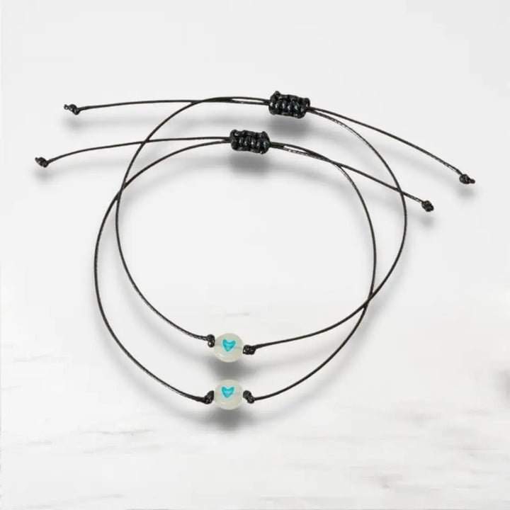Bracelet Couple Discret Bracelet Couple Quai Des Amours Noir Ajustable
