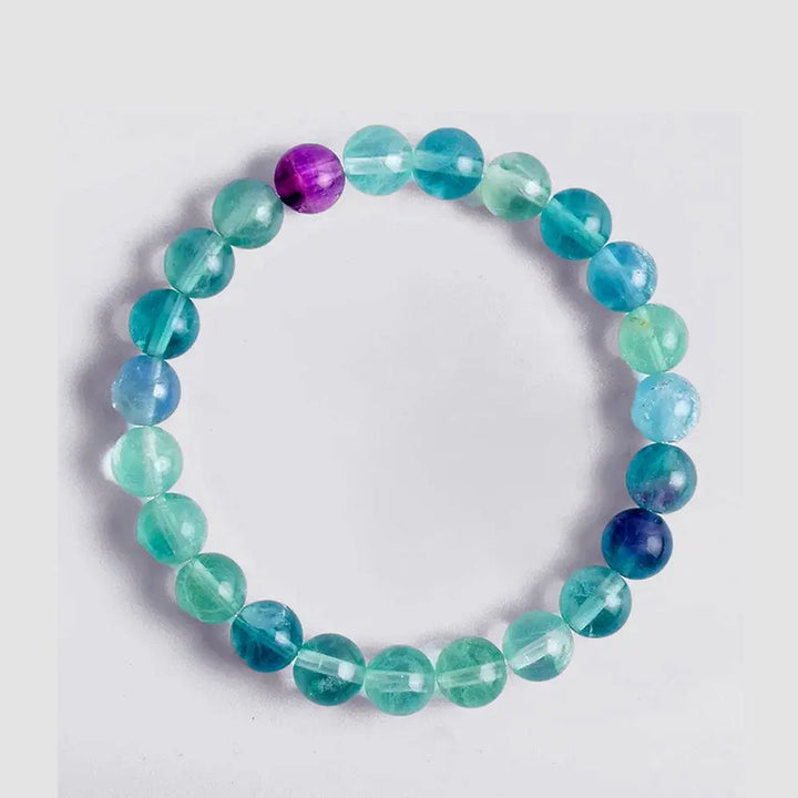 bracelet couple distance pierre naturelle Fluorite / 19cm / 6mm
