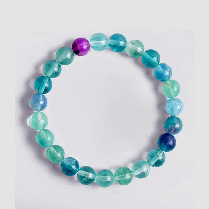 bracelet couple distance pierre naturelle Fluorite / 19cm / 6mm