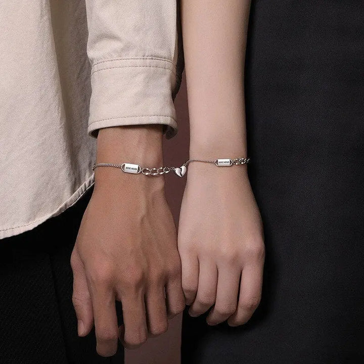 Bracelet Couple Duo Argent Bracelet Couple Quai Des Amours