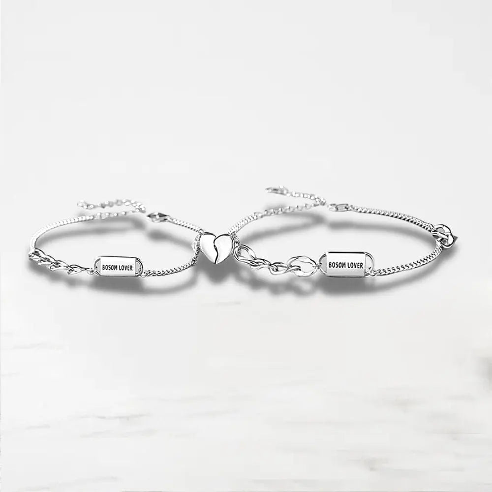 Bracelet Couple Duo Argent Bracelet Couple Quai Des Amours