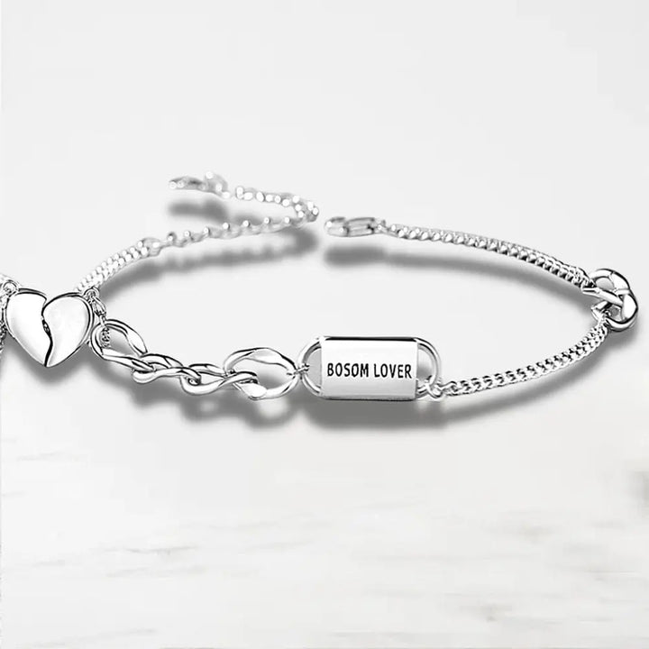 Bracelet Couple Duo Argent Bracelet Couple Quai Des Amours Lui Argent