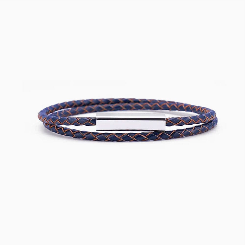 Bracelet Couple Duo Personnalisé Bleu-Marine