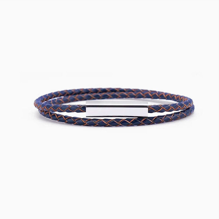 Bracelet Couple Duo Personnalisé Bleu-Marine