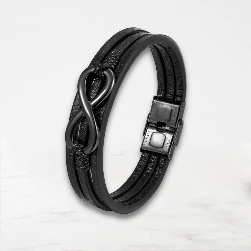 Bracelet Couple Éternel Noir / 19cm