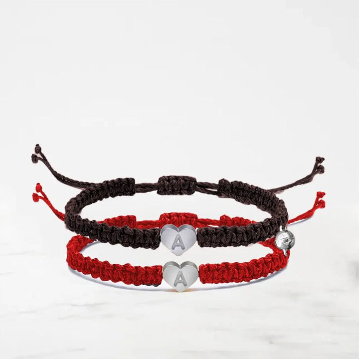 Bracelet Couple Initial Bracelet Couple Quai Des Amours Argent Adjustable A