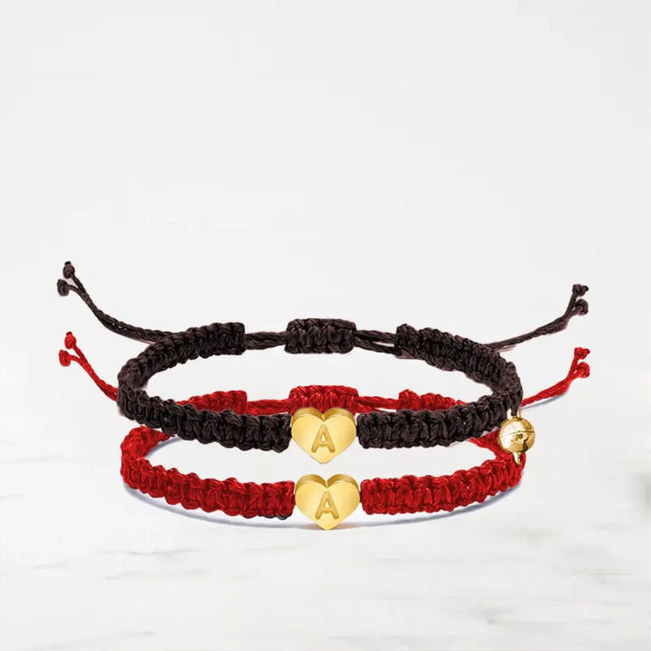 Bracelet Couple Initial Bracelet Couple Quai Des Amours OR Adjustable A