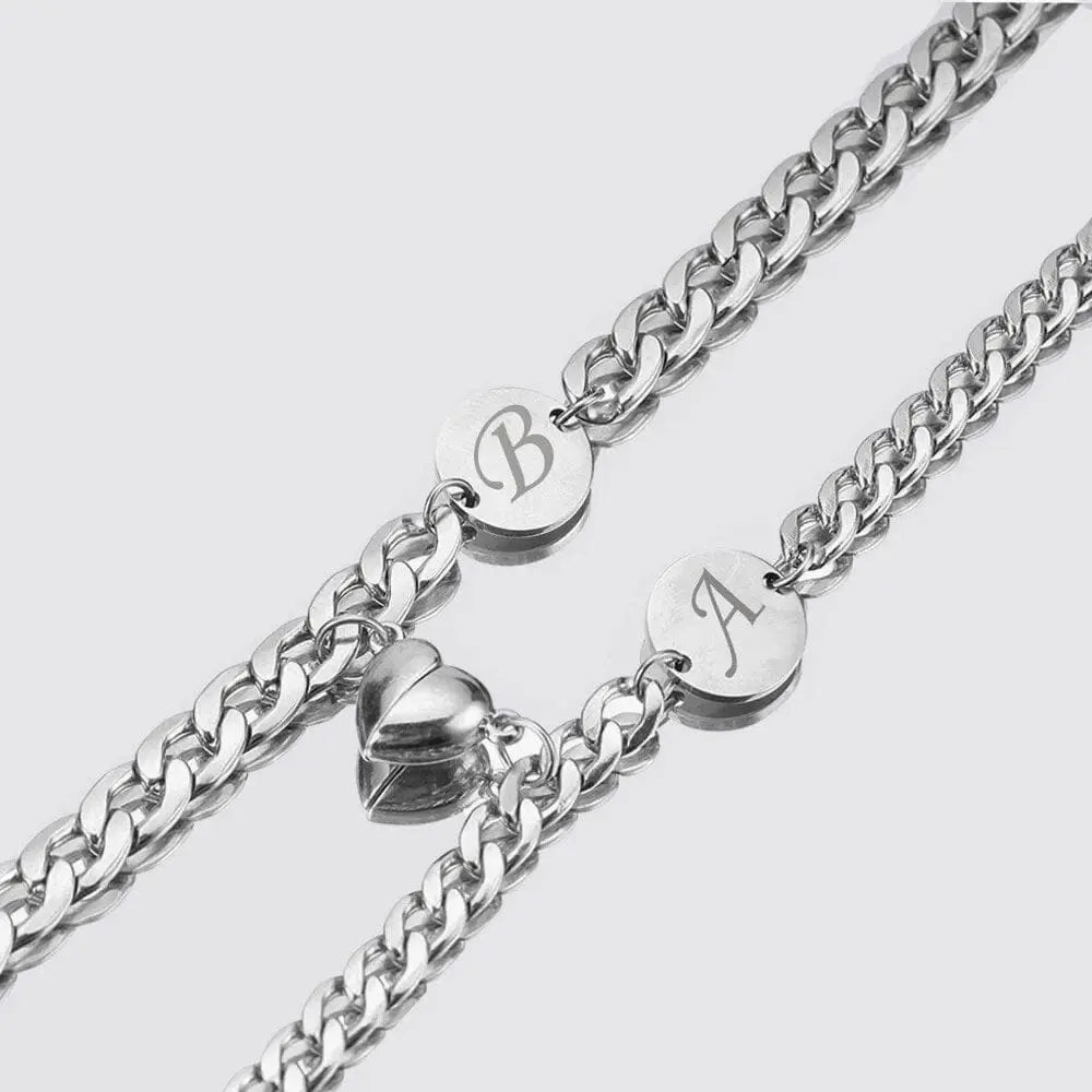 Bracelet Couple Initiale au choix