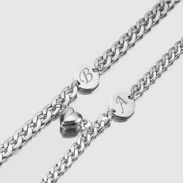 Bracelet Couple Initiale au choix