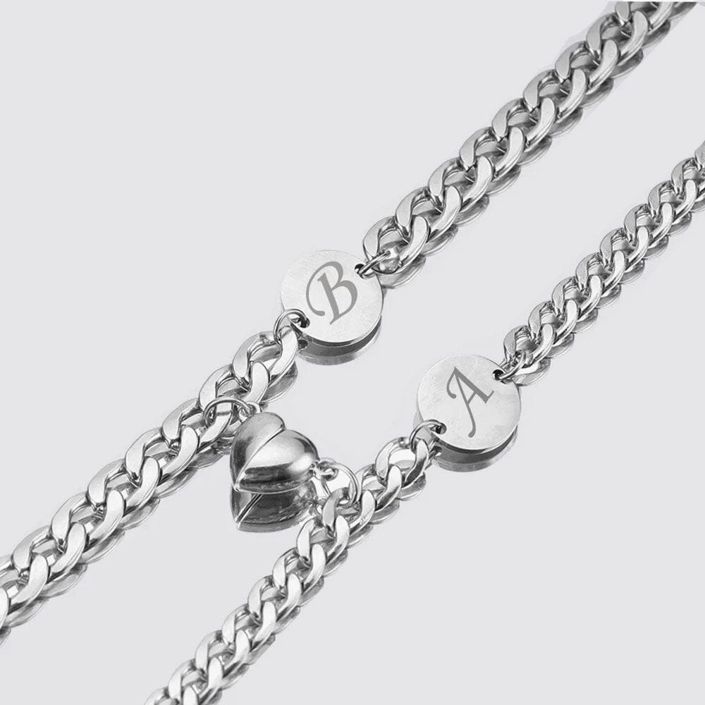 Bracelet Couple Initiale au choix