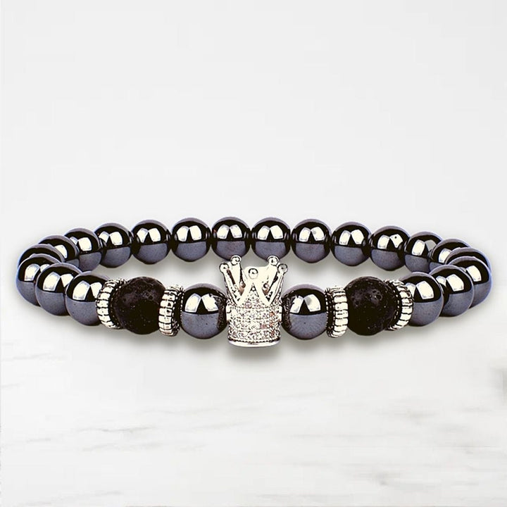 Bracelet Couple King Queen Couronne-Argent / 17cm