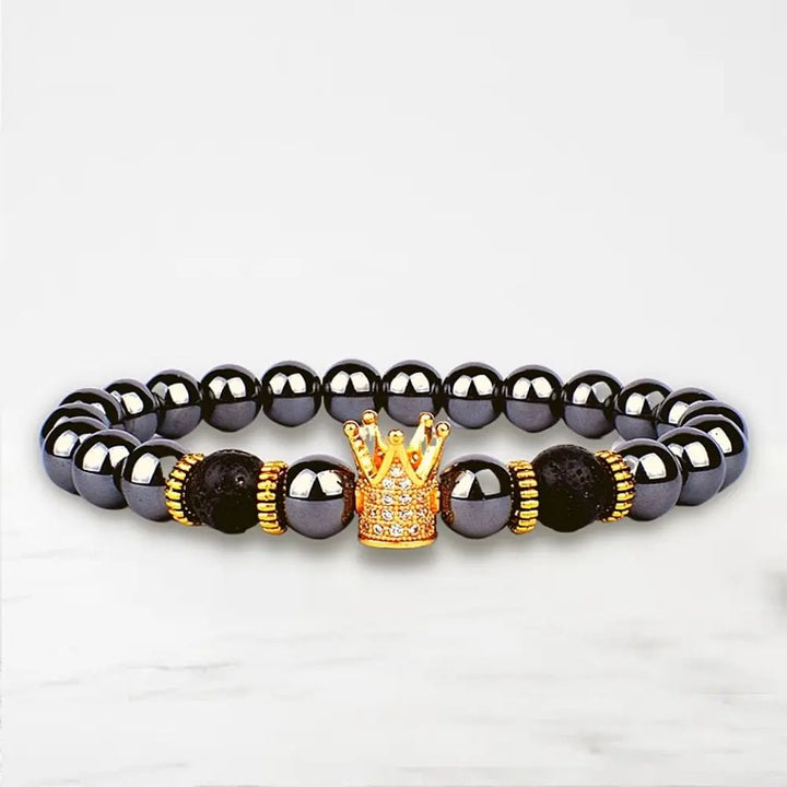 Bracelet Couple King Queen Bracelet Couple Quai Des Amours Couronne-OR 17cm