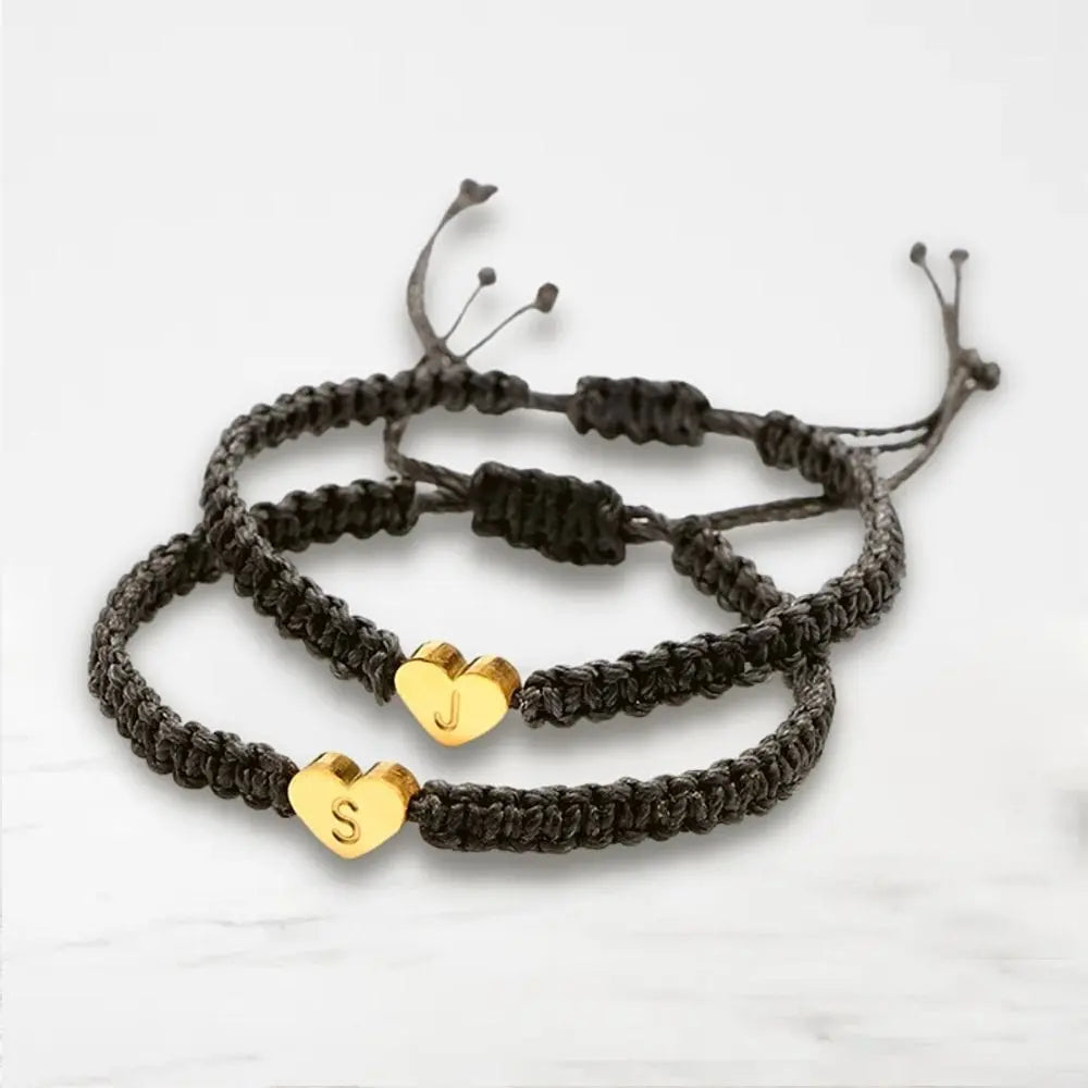 Bracelet Couple Lettre Bracelet Couple Quai Des Amours
