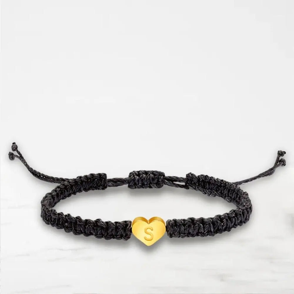 Bracelet Couple Lettre Bracelet Couple Quai Des Amours Or A