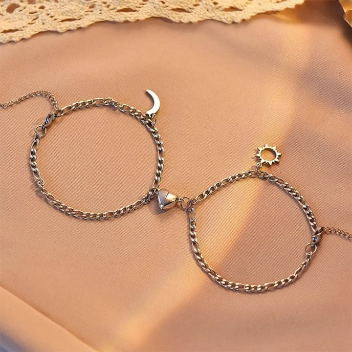 Bracelet Couple Lune et Soleil Bracelet Couple Quai Des Amours