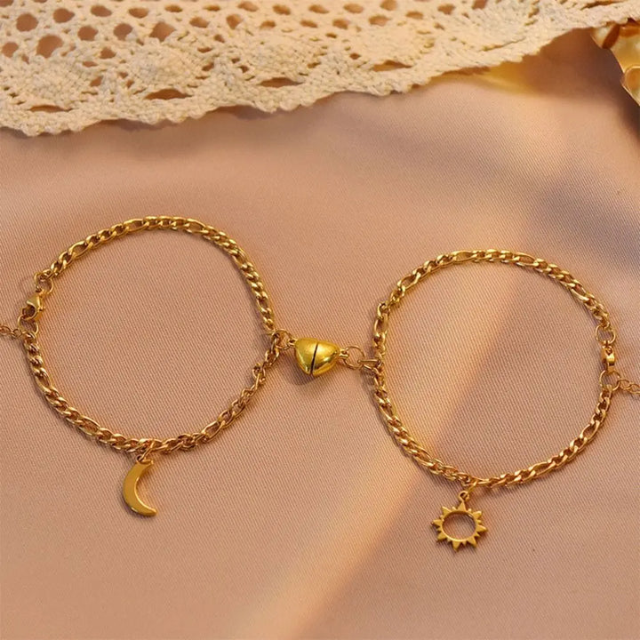 Bracelet Couple Lune et Soleil Bracelet Couple Quai Des Amours