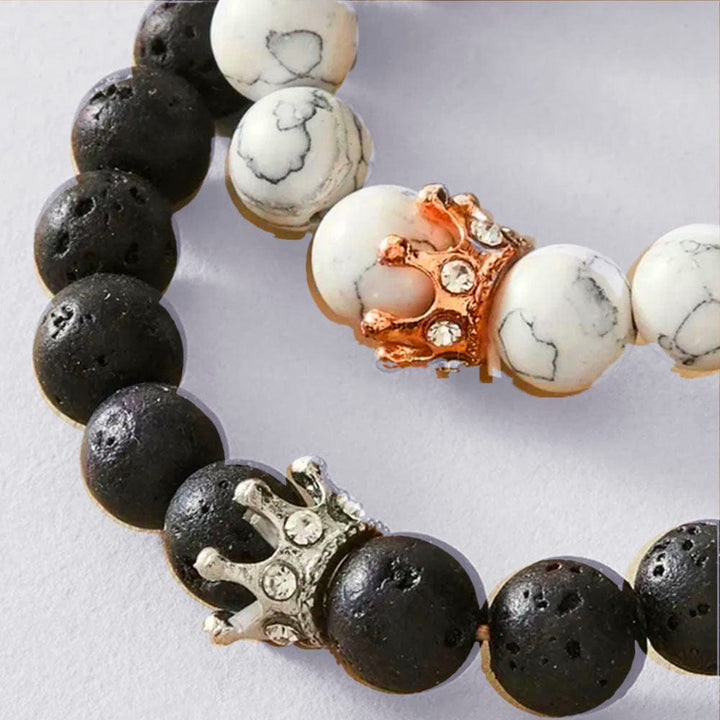 bracelet couple noir et blanc