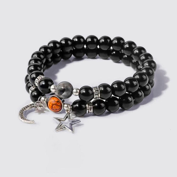 Bracelet Couple Onyx Labra-Pic / 17cm