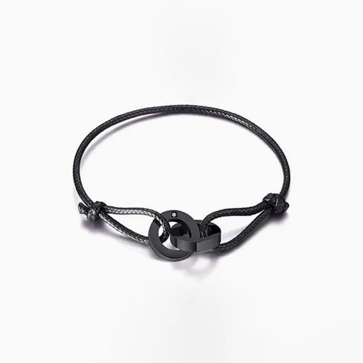 Bracelet Couple Prénom Noir