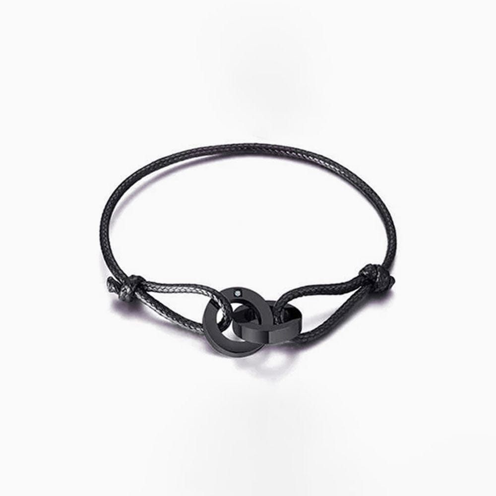 Bracelet Couple Prénom Noir