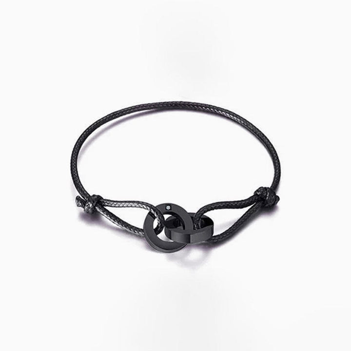 Bracelet Couple Prénom Noir