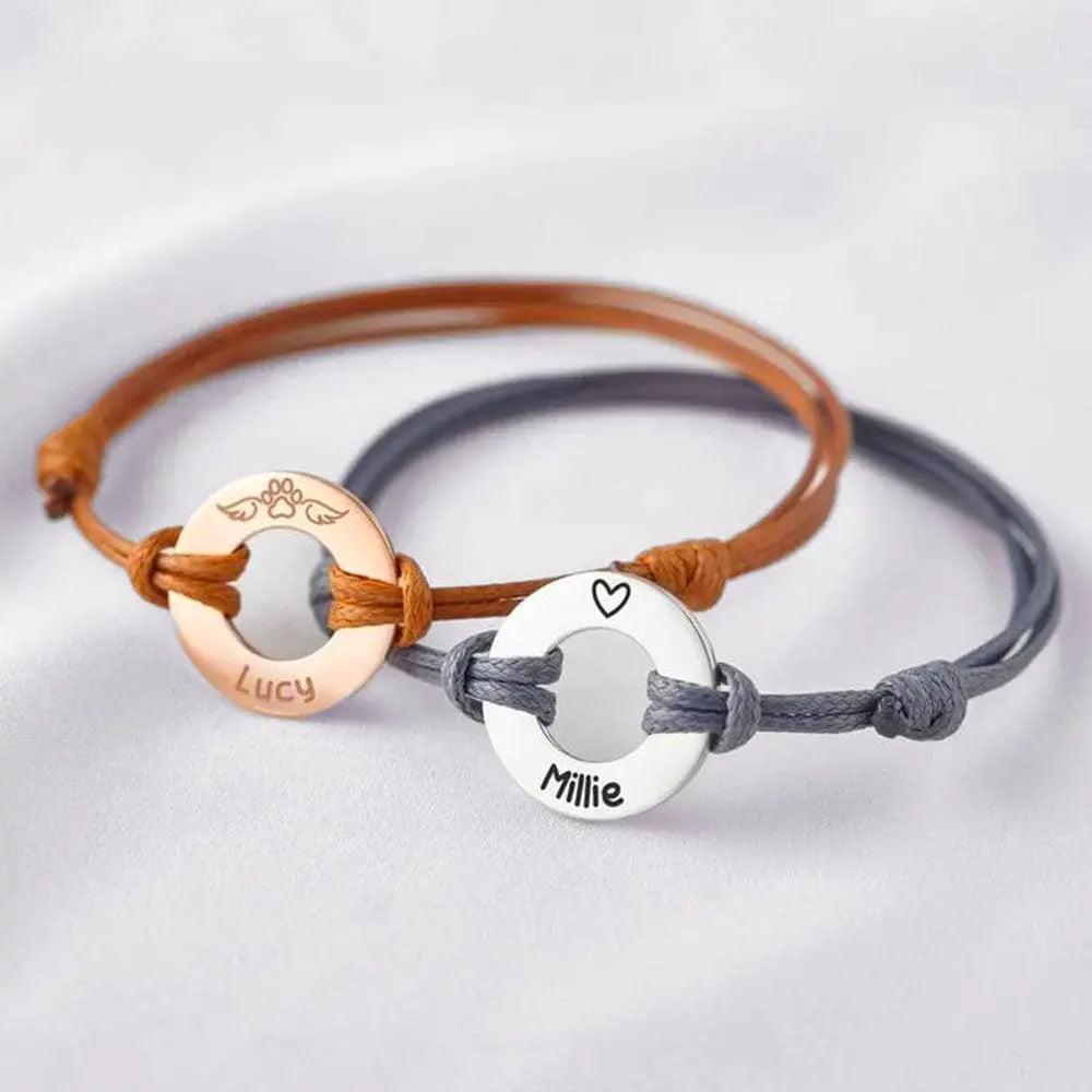 Bracelet Couple Cuir Personnalisable
