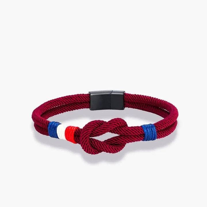Bracelet d'Amitié Homme Homme Bordeaux / 19cm