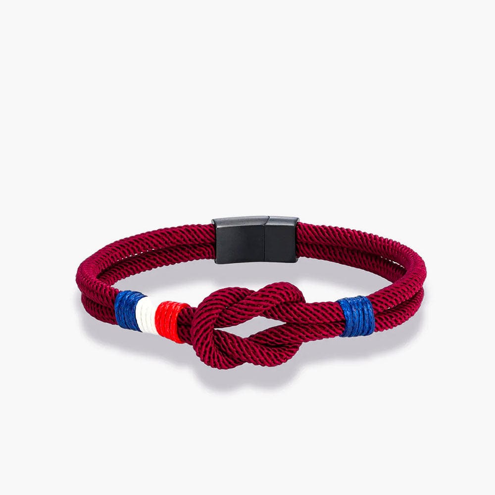 Bracelet d'Amitié Homme Homme Bordeaux / 19cm