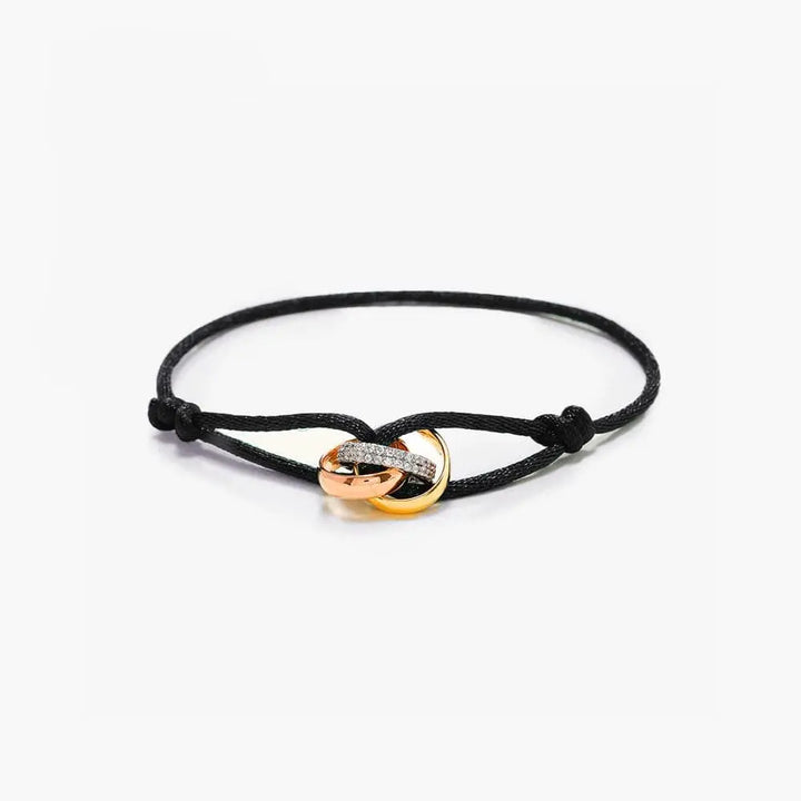 Bracelet d'Amitié Pour 3 Noir / 18cm