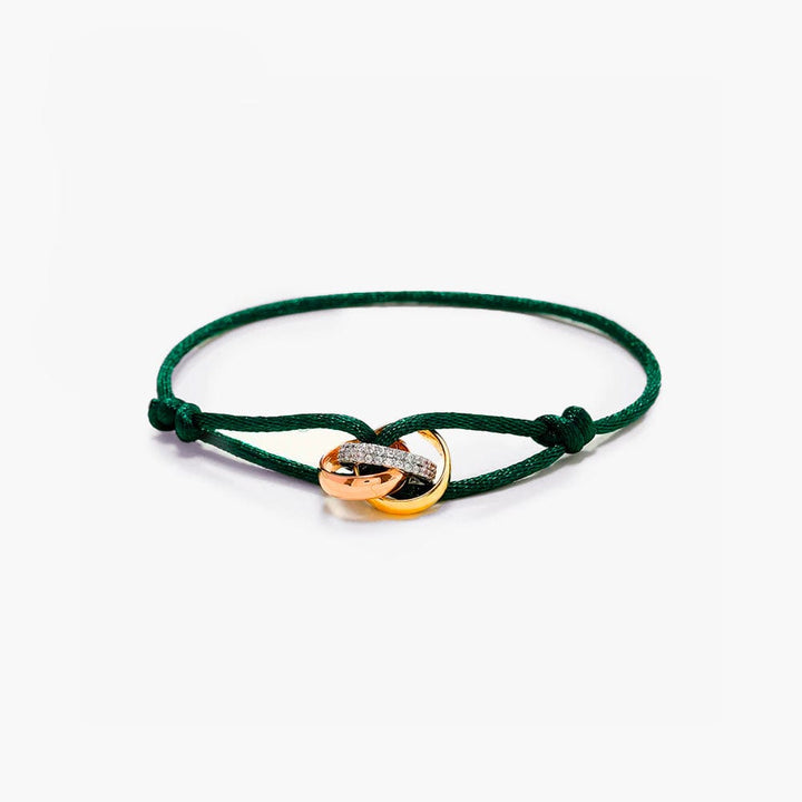Bracelet d'Amitié Pour 3 Vert / 18cm