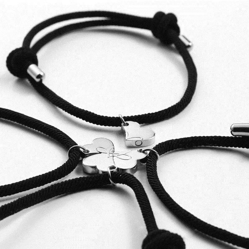 Bracelet d'Amitié Pour 4 Argent