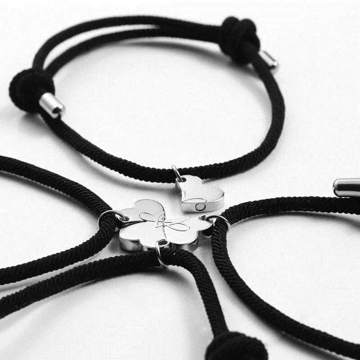 Bracelet d'Amitié Pour 4 Argent