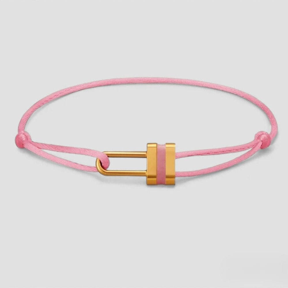 Bracelet duo couple luxe Rose / Ajustable