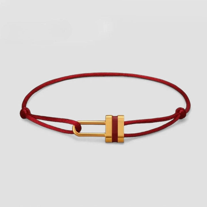 Bracelet duo couple luxe Rouge / Ajustable