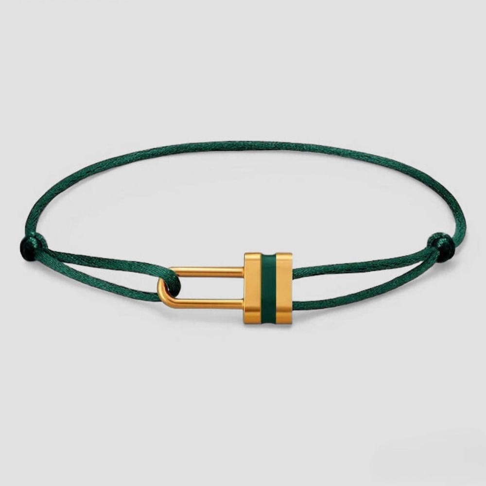 Bracelet duo couple luxe Vert / Ajustable