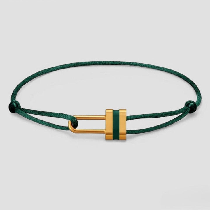 Bracelet duo couple luxe Vert / Ajustable