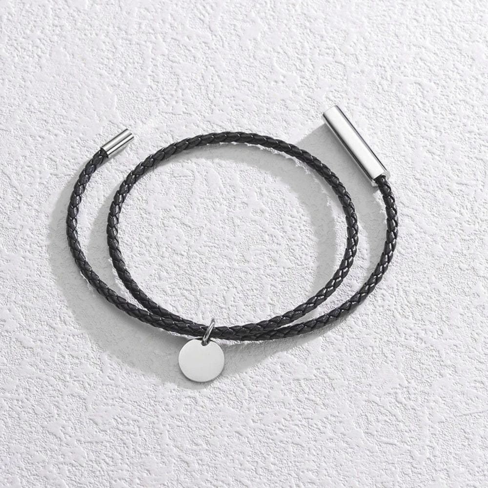 Bracelet En Commun Couple Personnalisé Argent