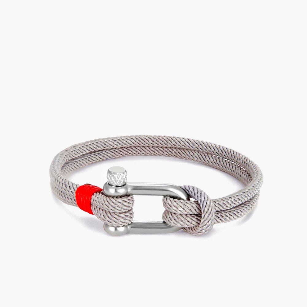 Bracelet Homme Amitié Gris / 19cm / Argent