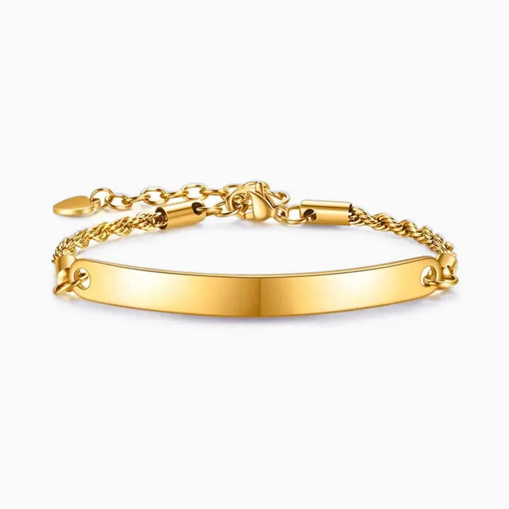 Bracelet Homme et Femme Personnalisé Or / 22cm